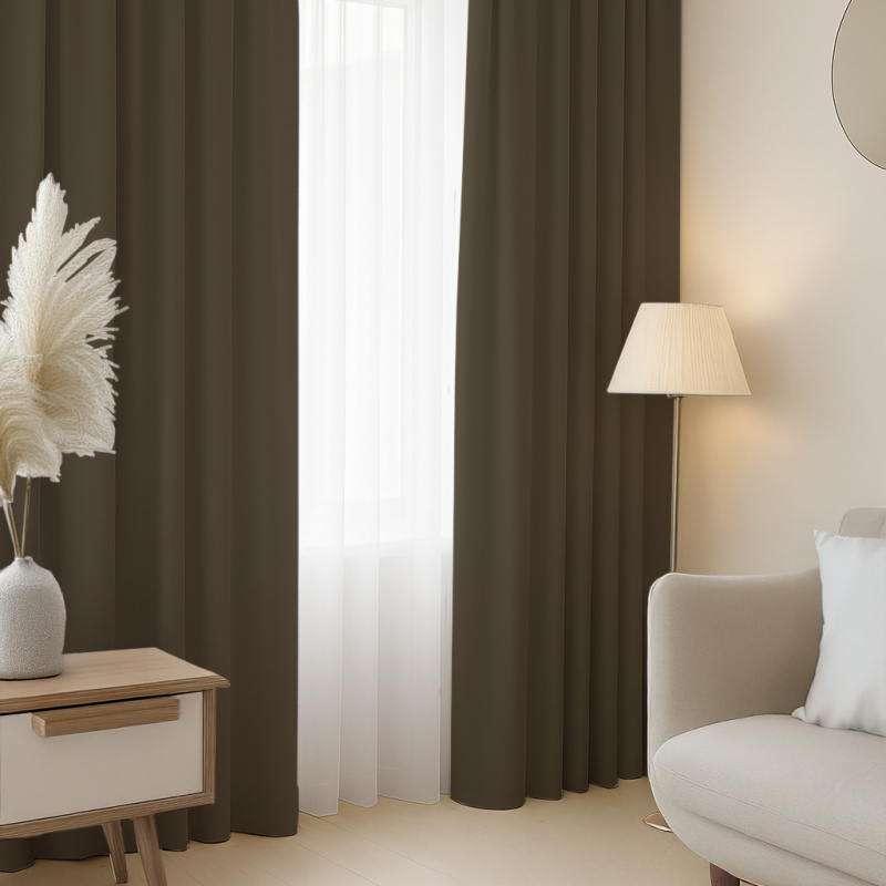 Ervi Blackout 100% zatemňovací závěs č. 18 - hnědý