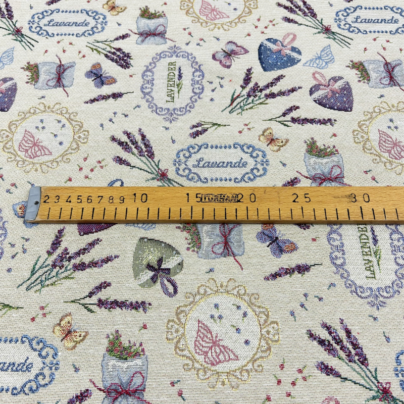 Ervi Gobelínový ubrus na stůl kulatý - Romantická levandule