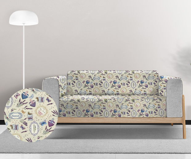 Ervi Gobelínový  přehoz na sedačku/postel - Romantická levandule