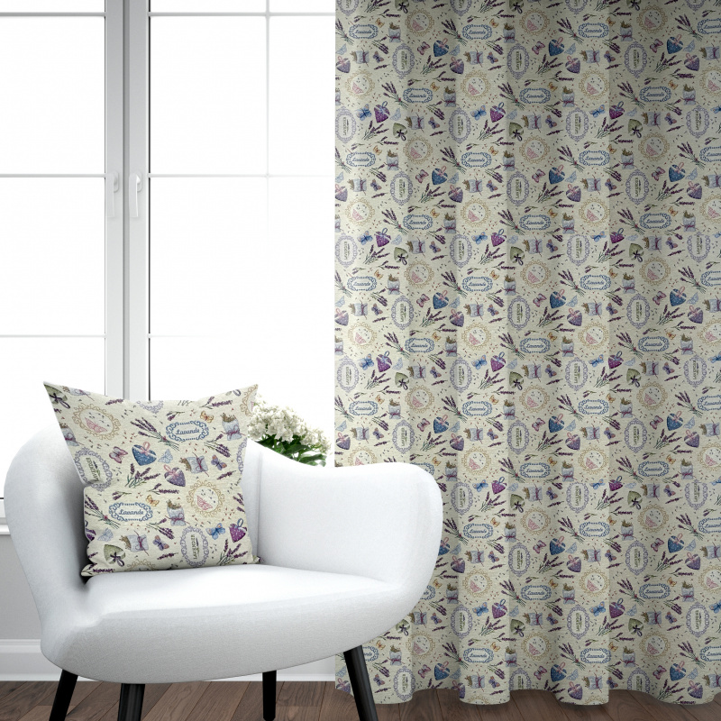 Ervi Gobelínový zatemňovací termo závěs - Romantická levandule