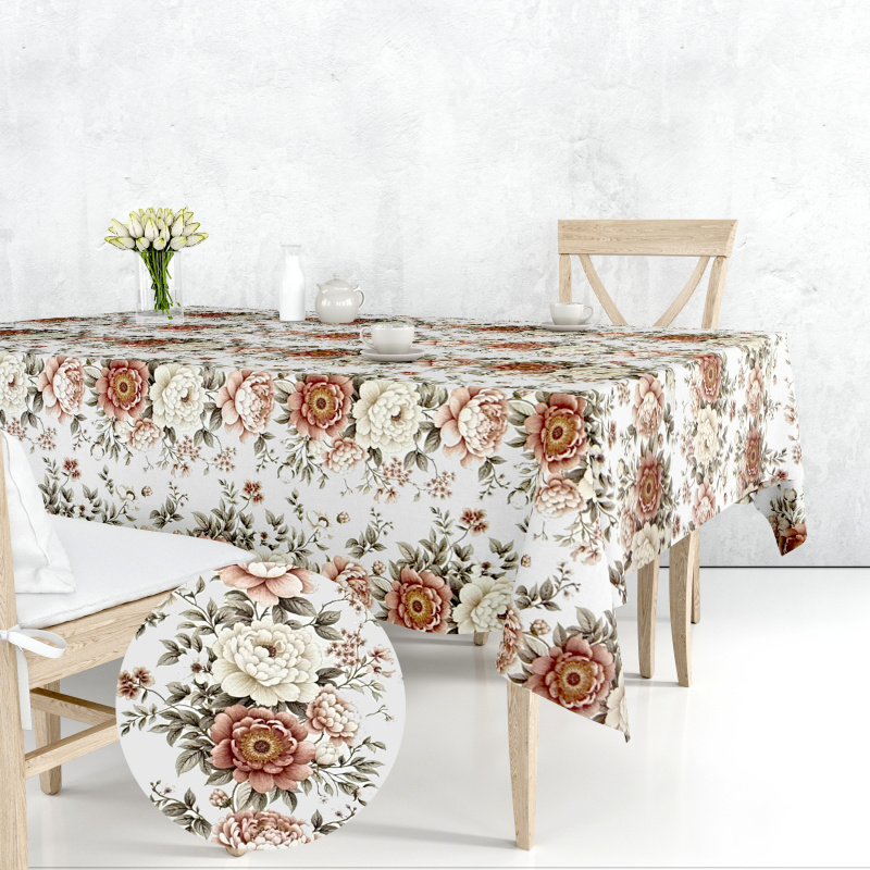 Ervi Teflonový ubrus na stůl obdélníkový Royal Lux - Zahradní ráno