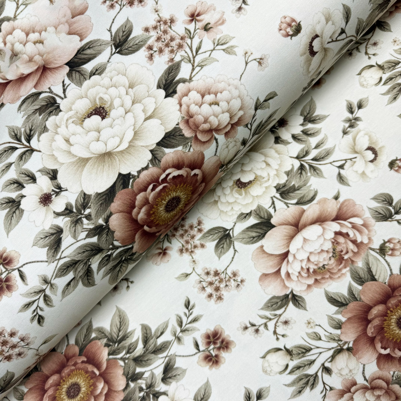 Ervi Teflonová látka Royal Lux š.180 cm - Zahradní ráno, metráž