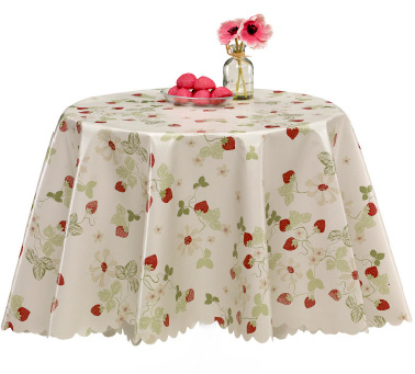 Ubrus PVC FL-1724 kulatý - Jahody (různé velikosti)