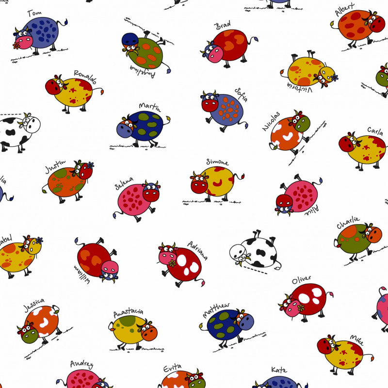 Ubrus PVC kulatý Mo-6064-Kravičky (různé velikosti)