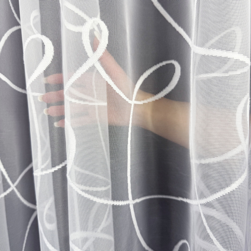 Ervi ﻿žakárová záclona bílá 486, metráž