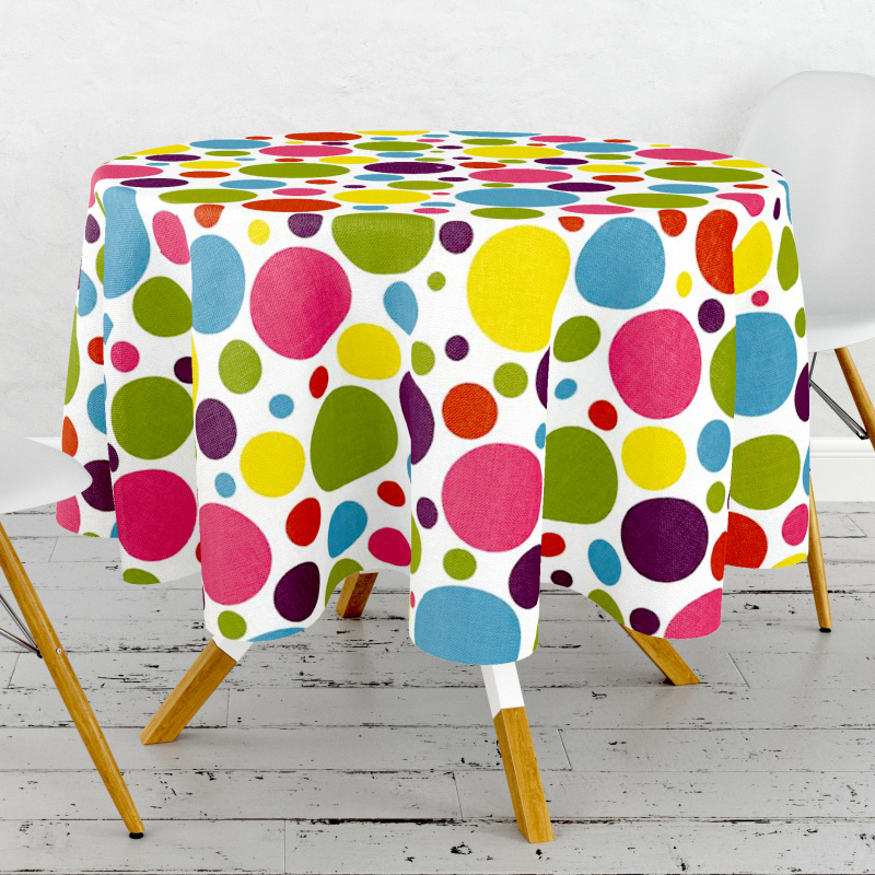 Ubrus PVC kulatý Mo-6021-Kruhy (různé velikosti)