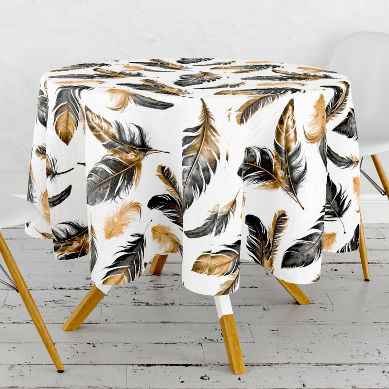 Ubrus PVC kulatý FL-1757 - Tanec peří (různé velikosti)