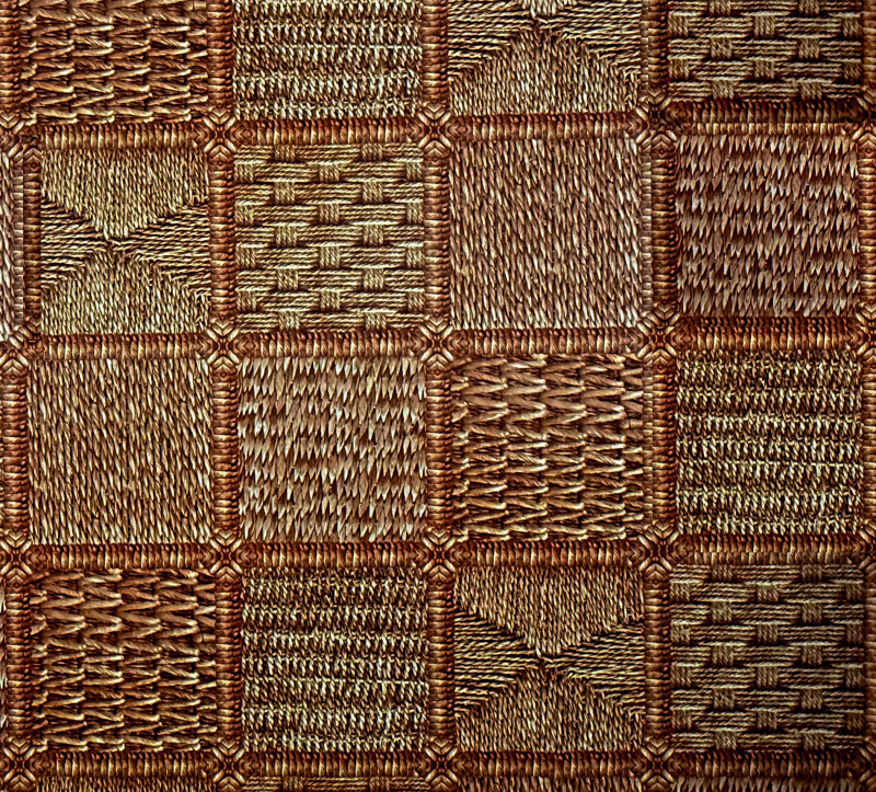 Ubrus PVC kulatý DE-63A – Ratanová harmonie (různé velikosti)