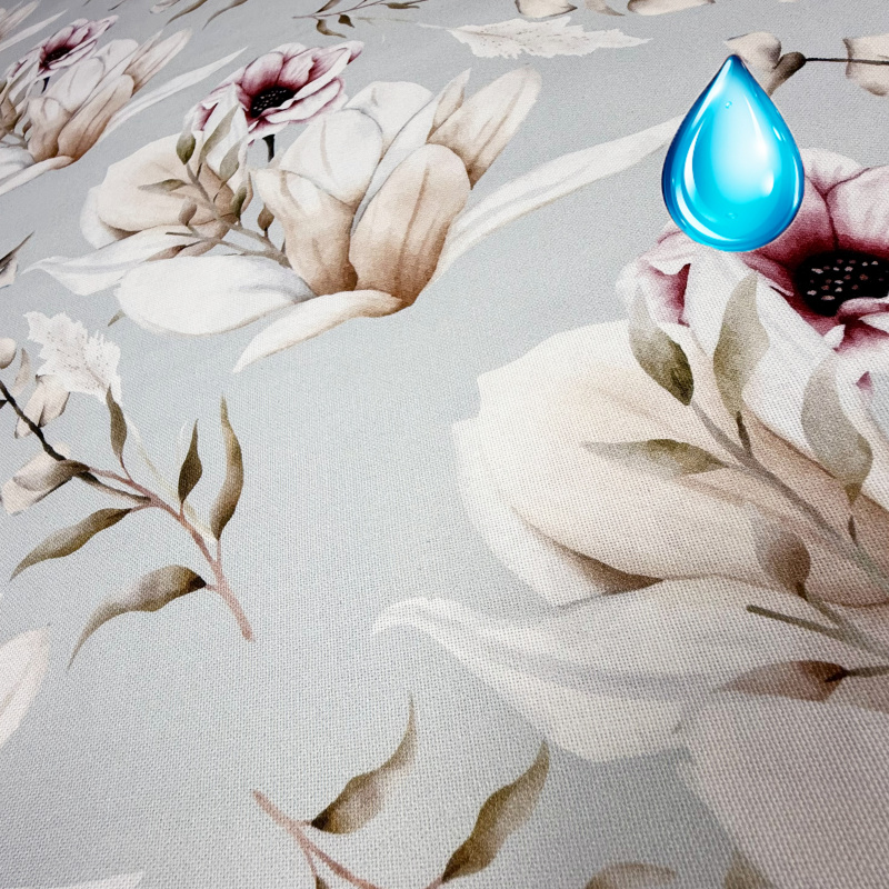 Ervi Teflonová látka/plátno Royal Lux š.180 cm - Pastelový květ, metráž