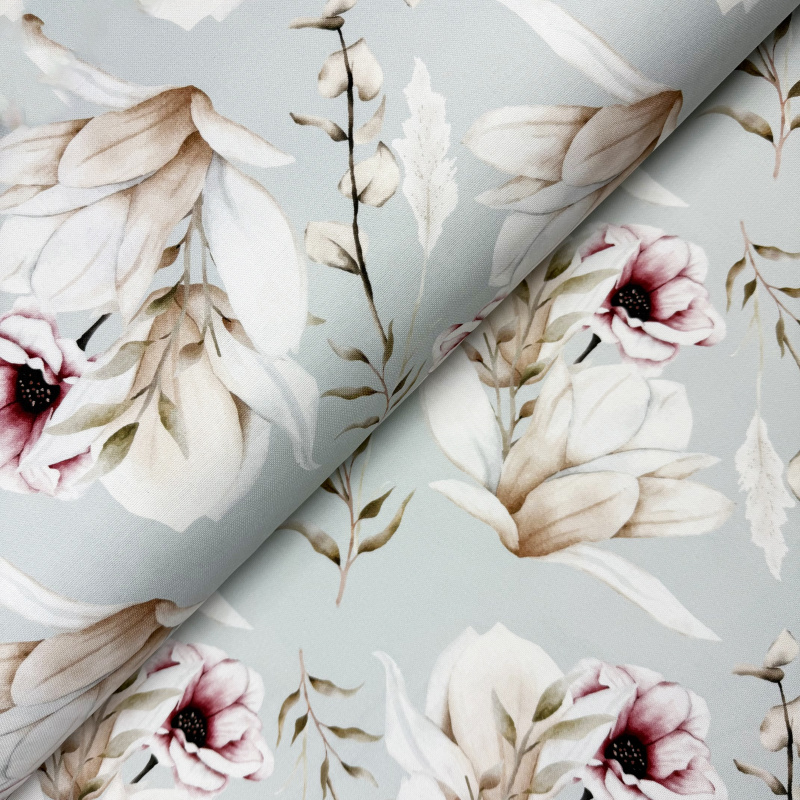 Ervi Teflonová látka/plátno Royal Lux š.180 cm - Pastelový květ, metráž