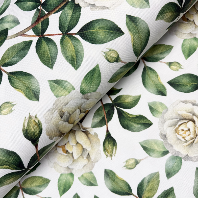 Ervi Teflonová látka/plátno Royal Lux š.180 cm - Šepot růží, metráž