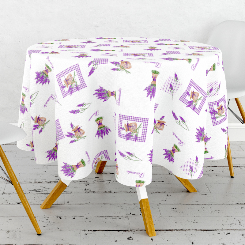 Ubrus PVC kulatý FL-1311-01 - Levandulový sen (různé velikosti)