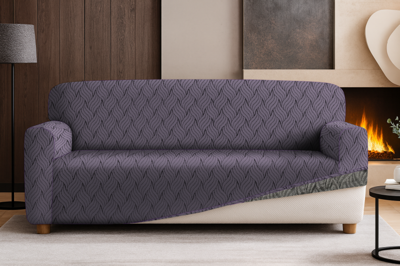 Napínací potah na třímístnou pohovku Madrid - antracit