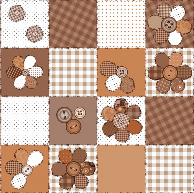 Ubrus PVC kulatý FL-1763-04 - Knoflíkový podzim (různé velikosti)