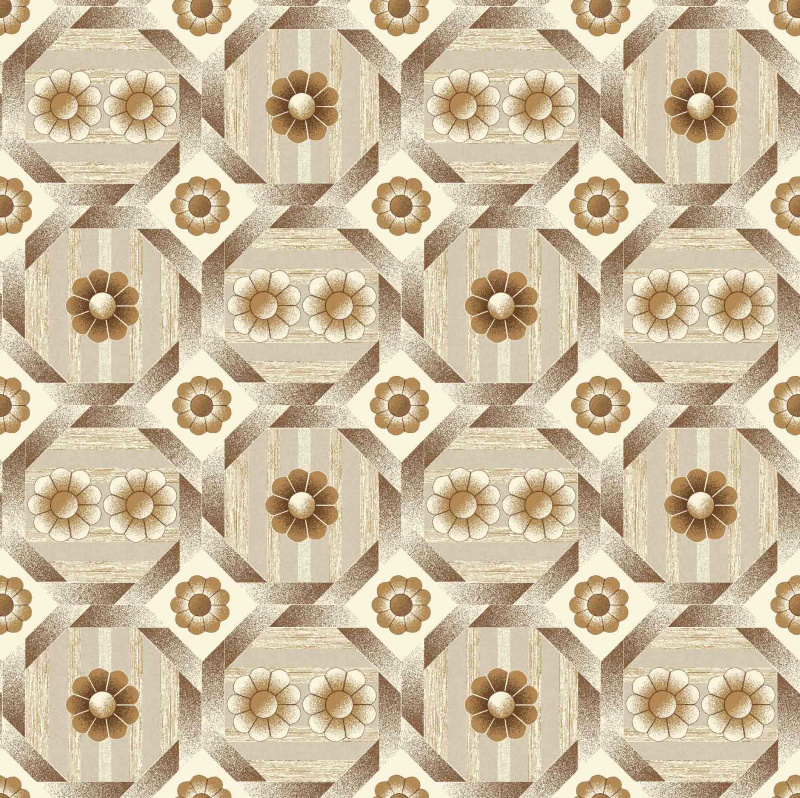 Ubrus PVC kulatý Fl-1710 – Rustikální elegance hnědá (různé velikosti)