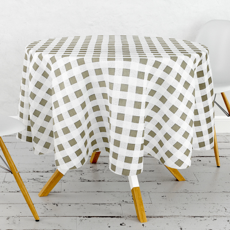 Ubrus PVC kulatý DC-1085C – Venkovská kostka(různé velikosti)