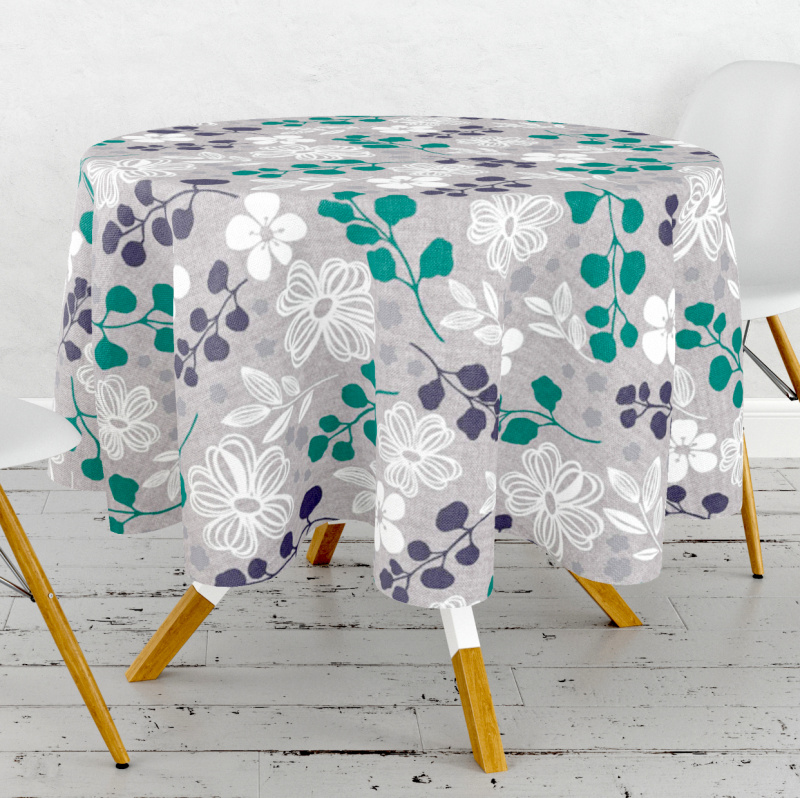 Ubrus PVC kulatý Fl-1707-01 - Tanec květin (různé velikosti)