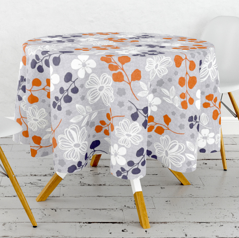 Ubrus PVC kulatý Fl-1707-02 - Tanec květin (různé velikosti)