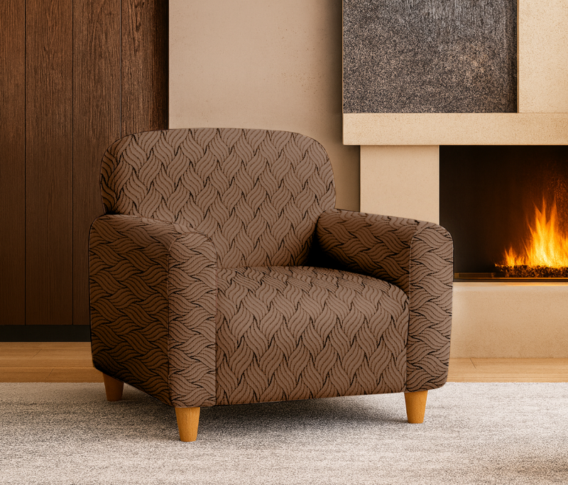 Napínací potah na křeslo Madrid - hnědý