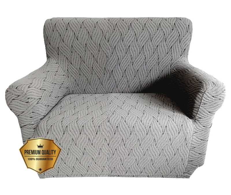 Napínací potah na křeslo Madrid - šedý