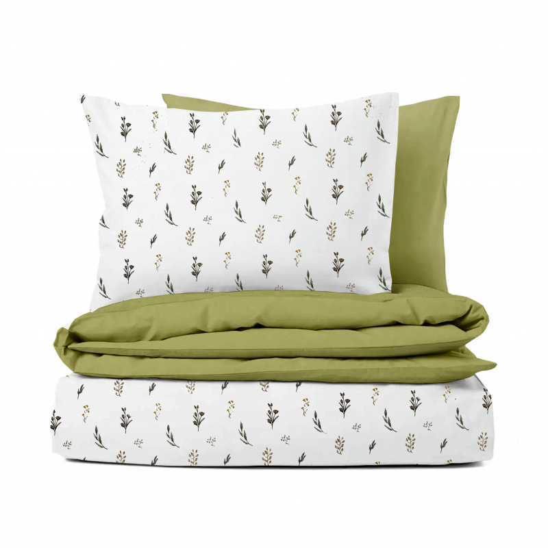 Ervi Bavlněné povlečení DUO - Louka snů/světle zelené