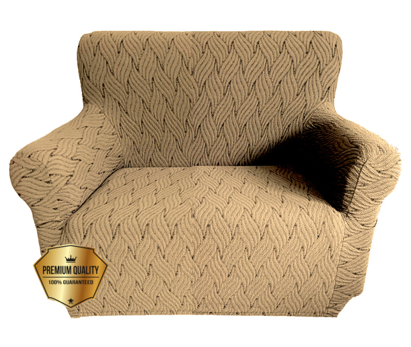 Napínací potah na křeslo Madrid - gold