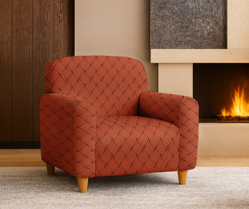 Napínací potah na křeslo Madrid - terakotový