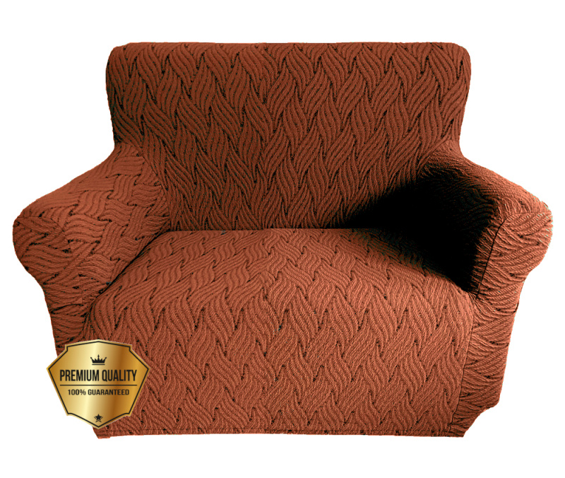 Napínací potah na křeslo Madrid - terakotový