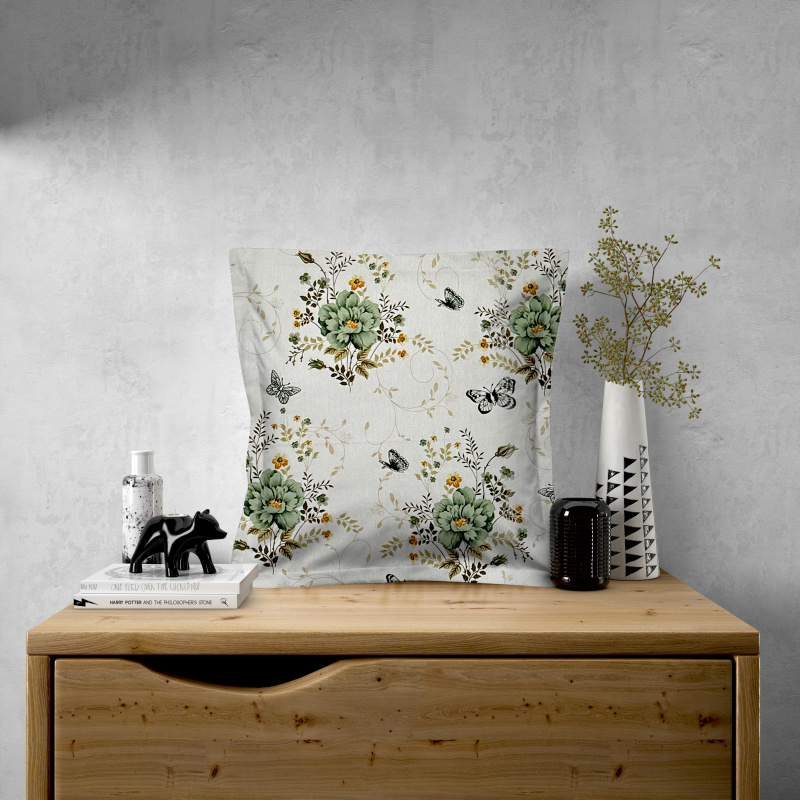 Ervi povlak na polštář bavlněný s lemem - Letní poetika