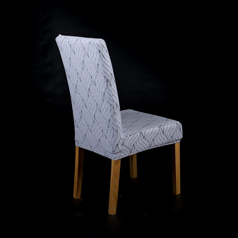 Napínací potah na židli s opěradlem Madrid - šedý