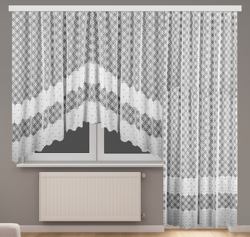 Ervi Balkonový komplet záclon - Leonora - 7324