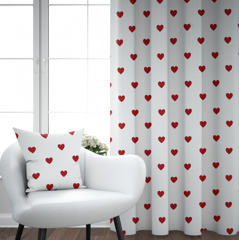 Ervi Bavlněný závěs - Srdíčkový sen