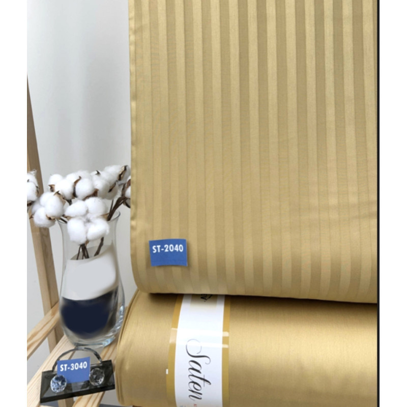 Ervi Saténový Damaškový povlak na polštář s lemem DELUXE - Gold