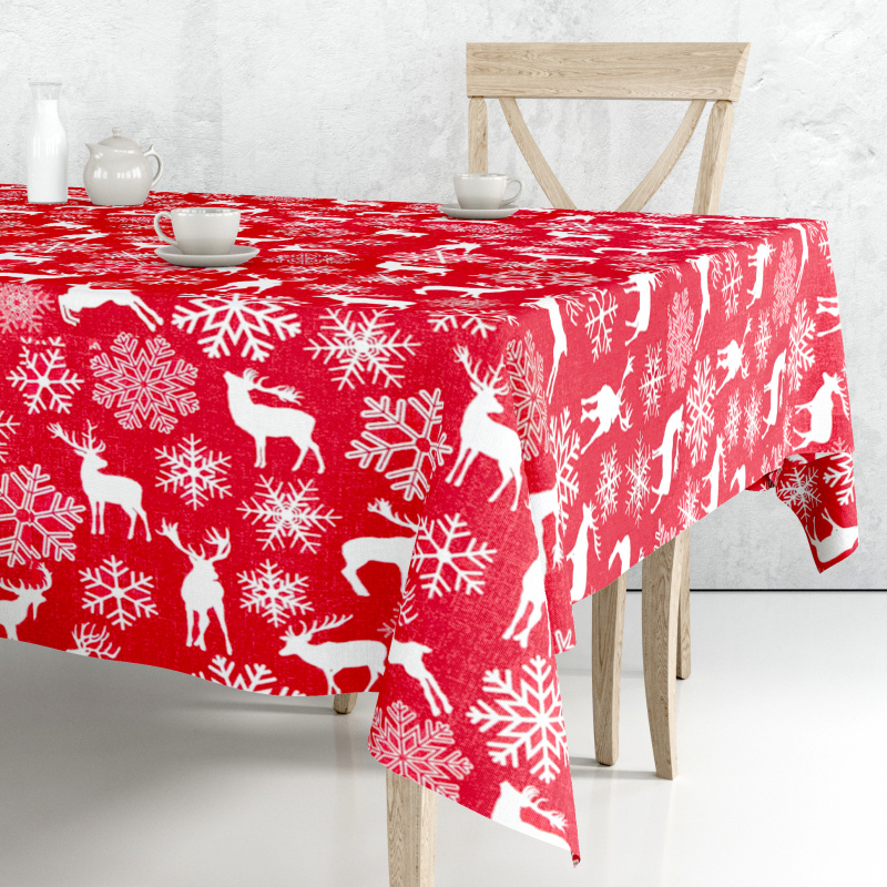 Ubrus PVC DC-2125 – Vánoční Jelenia (různé velikosti)