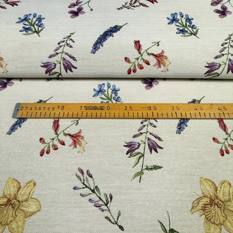 280cm šířka Dekorační/potahová Gobelínová látka  - Narcisová romance