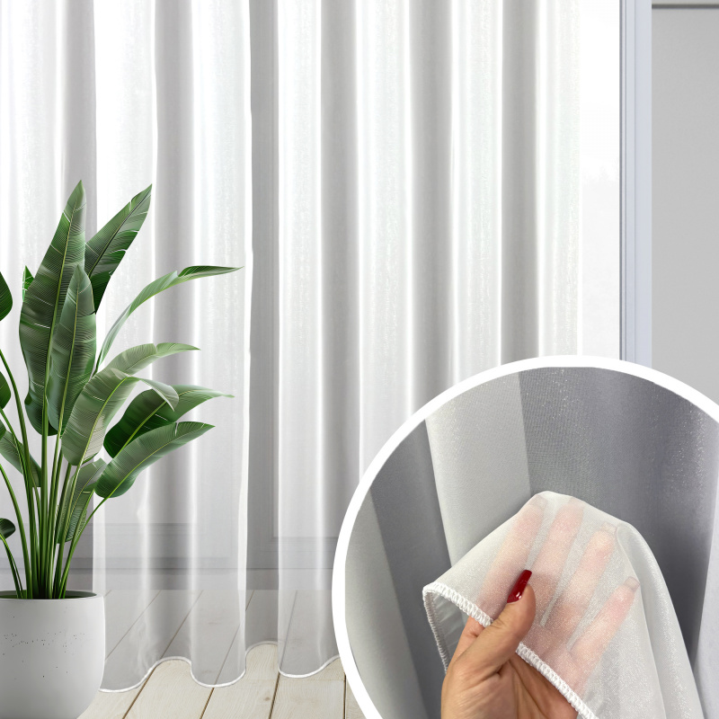 Ervi voálová záclona s olůvkem bílá - 7347 Svítivá Magic, metraž