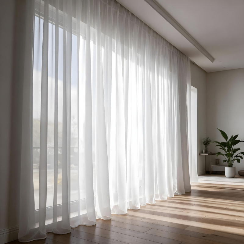 Voálová záclona s olůvkem Pure Ambiente bílá metraž Ervi 7241