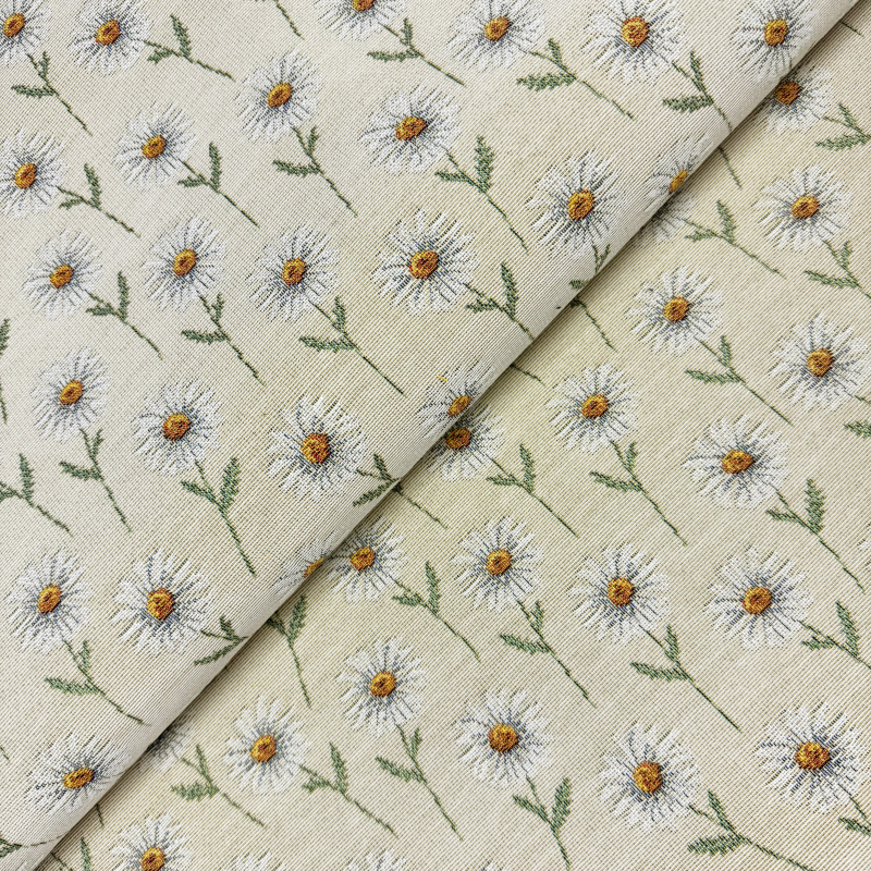 280cm šířka Dekorační/potahová Gobelínová látka  - Romantické kopretiny