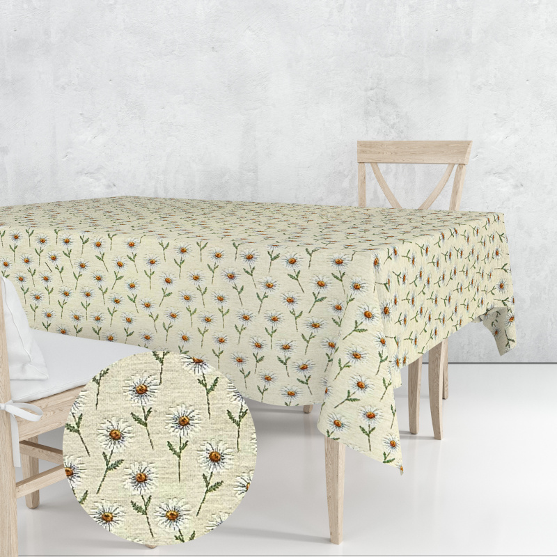 Ervi Gobelínový ubrus na stůl obdélníkový - Romantické kopretiny