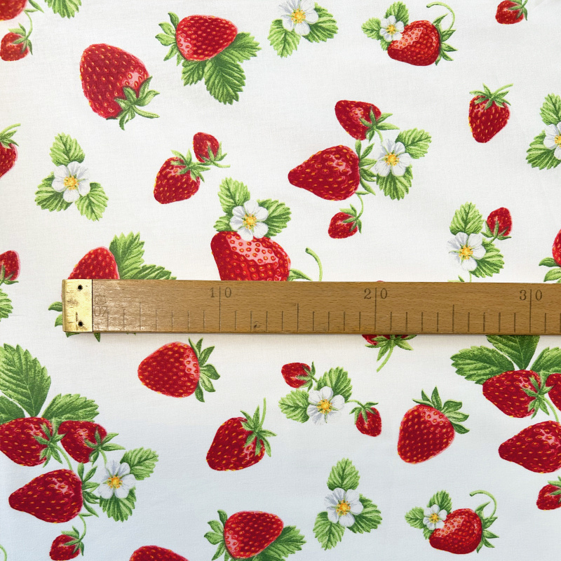 Ervi Bavlněná látka/plátno š.240cm Jahody - 24645-1 metráž